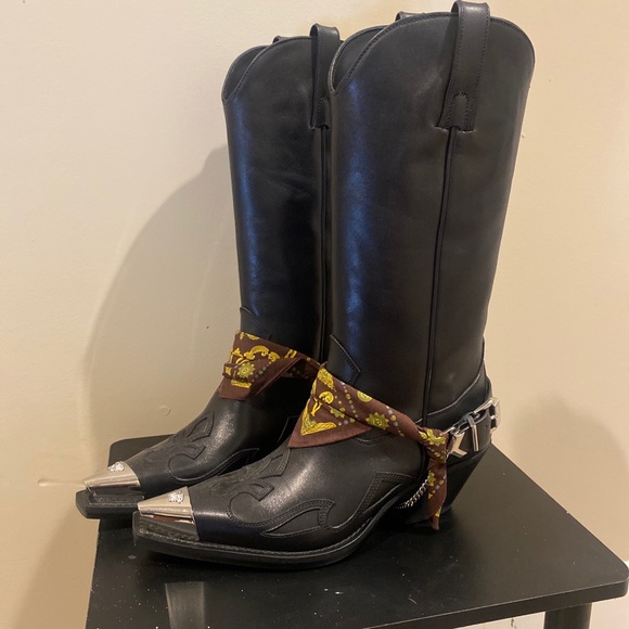 Versace Shoes - Versace Cowboy Boots Size 37.5 (7.5)